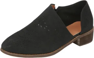 Ankle Boots for Women Casual Slip On Loafers Pointed Toe Chunky Block Low Heel Shoes Cut out Office Dress Casual Booties