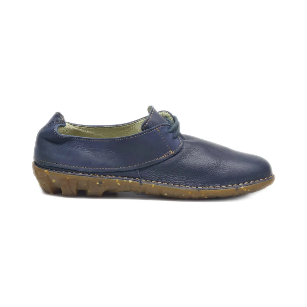 El Naturalista Slip Ons Leather Blue Colour For Women