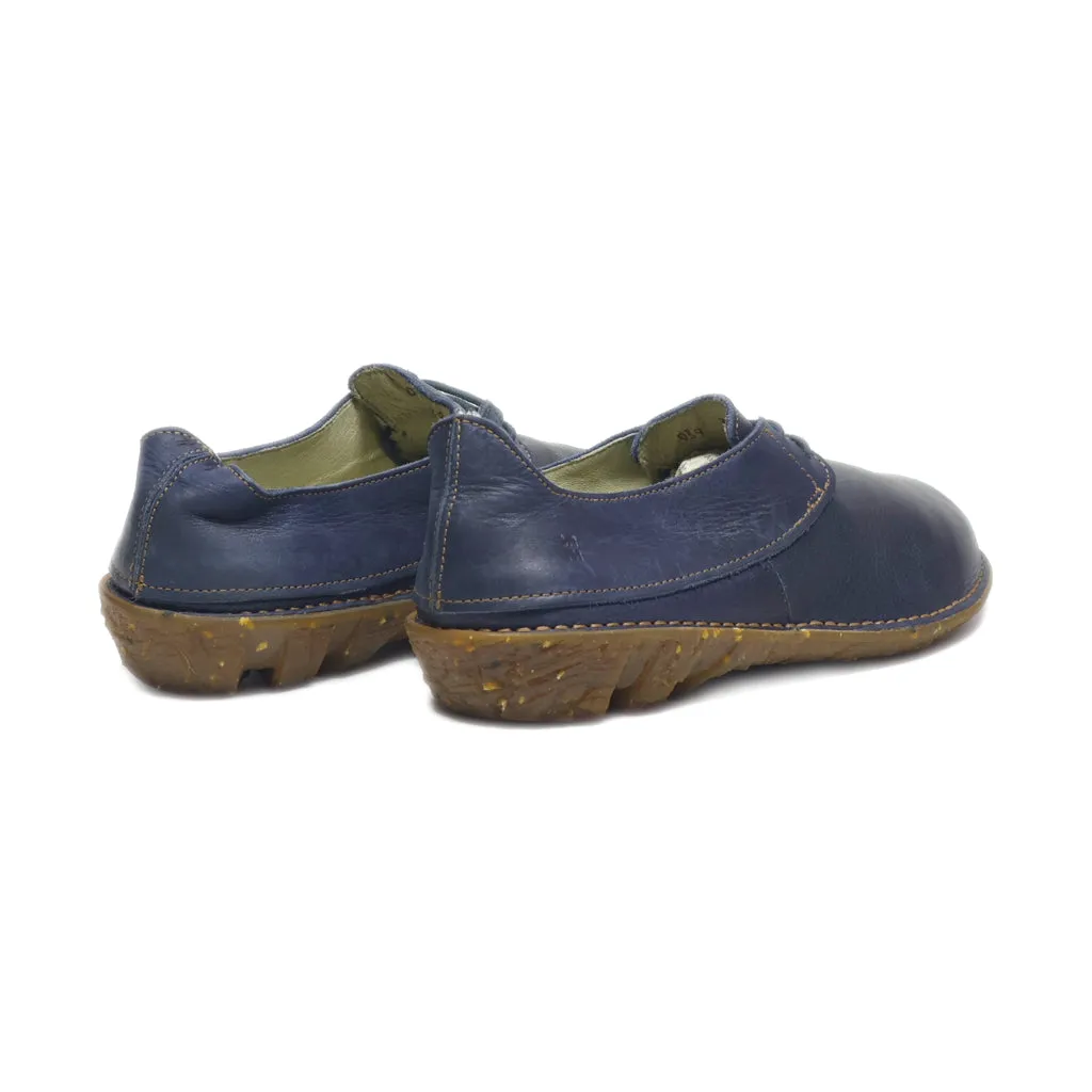 El Naturalista Slip Ons Leather Blue Colour For Women
