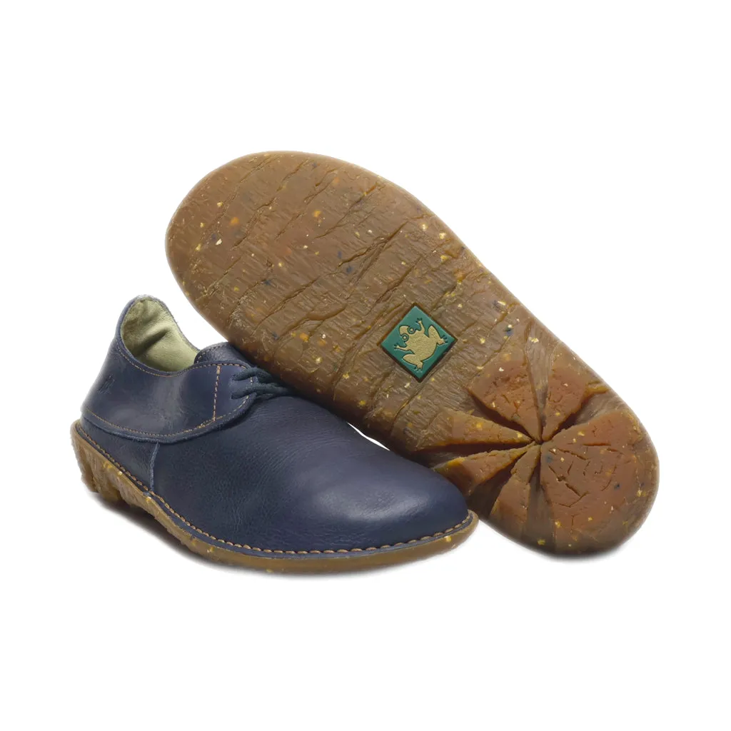 El Naturalista Slip Ons Leather Blue Colour For Women