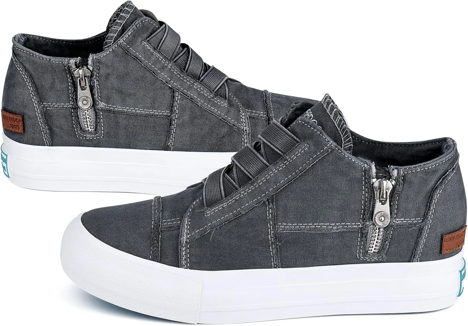 JENN ARDOR Wedge Sneakers for Women Lightweight Platform Shoes High Top Fashion Sneakers Hidden Wedgie Sneaker Ankle Booties for Women