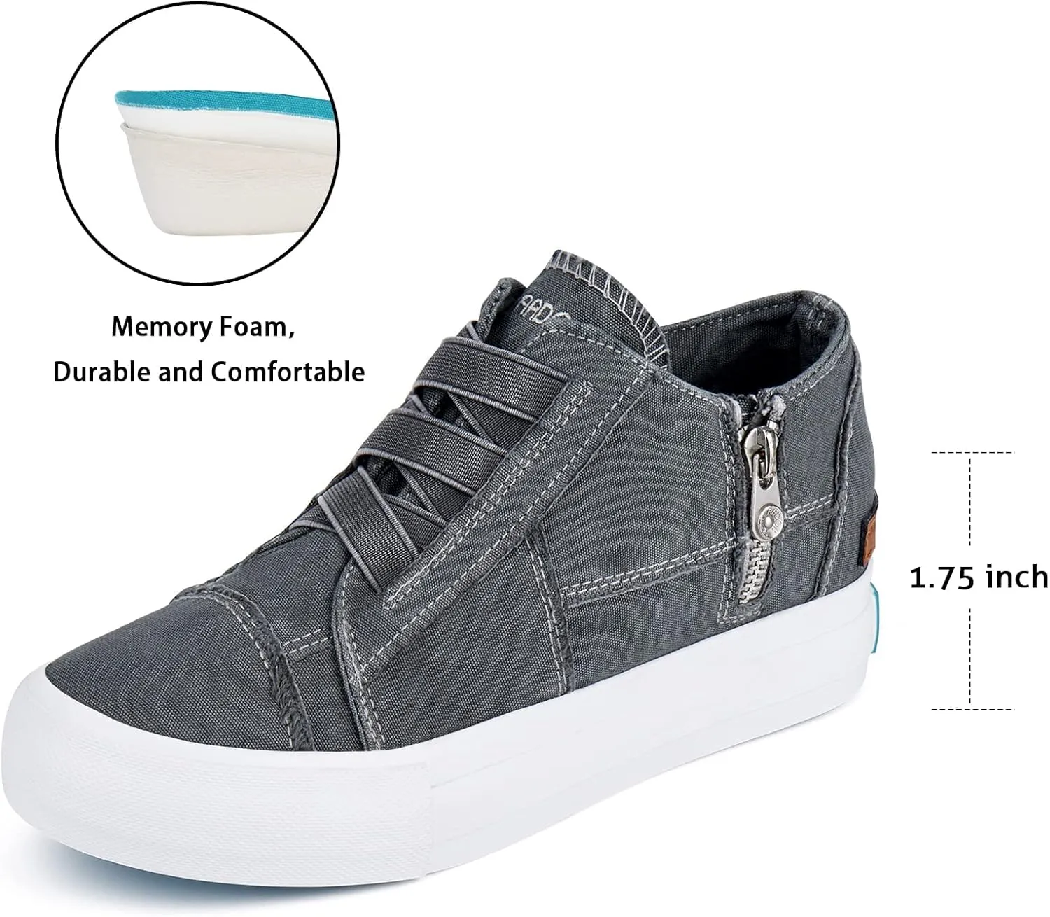 JENN ARDOR Wedge Sneakers for Women Lightweight Platform Shoes High Top Fashion Sneakers Hidden Wedgie Sneaker Ankle Booties for Women