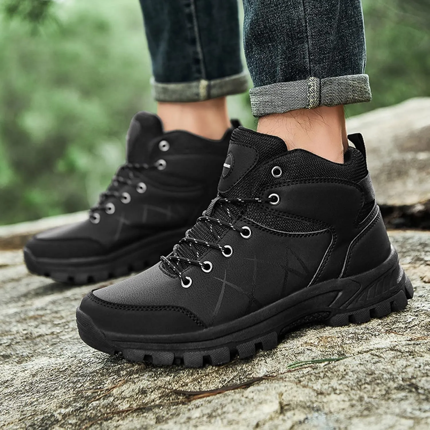 Men's Walking Shoes Mens Slip on Shoes Casual Mens Slip on Walking Shoes Blade Tennis Shoes Leather Sneakers